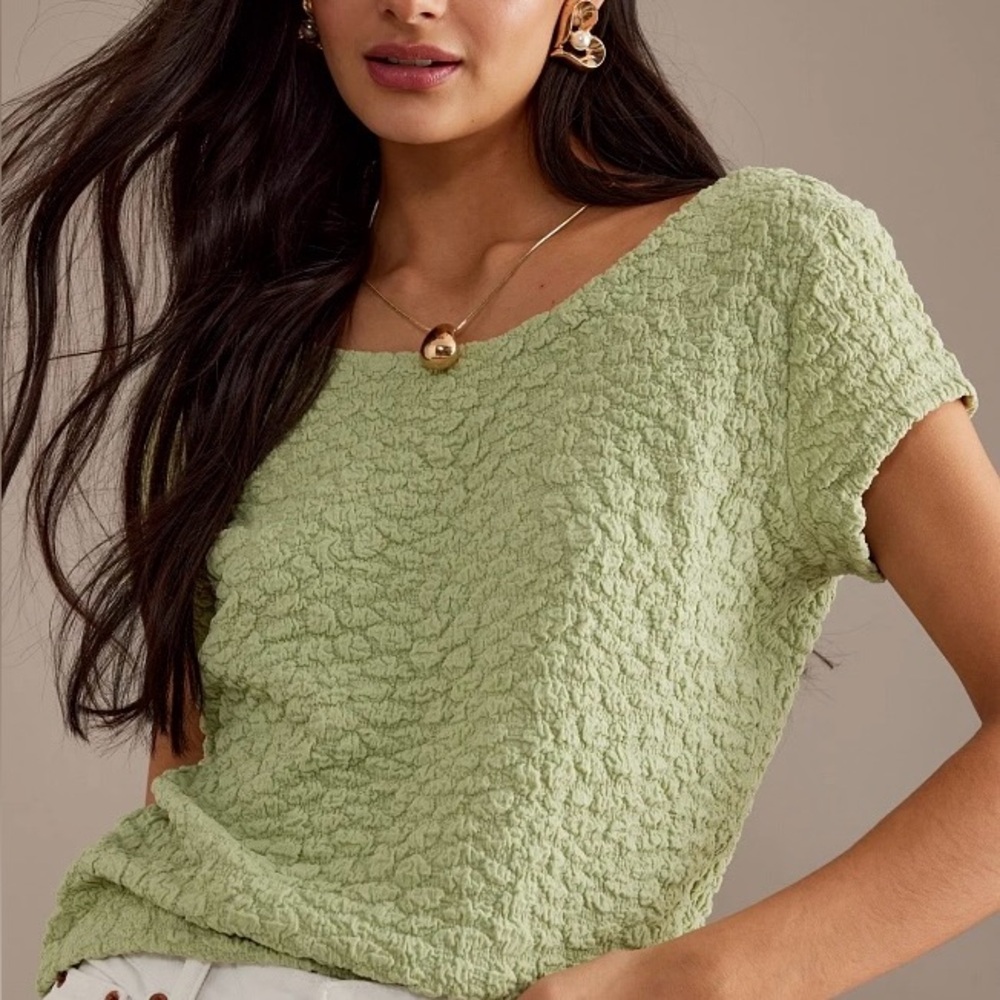 Maeve Socialite Popcorn Top by Anthropologie XL